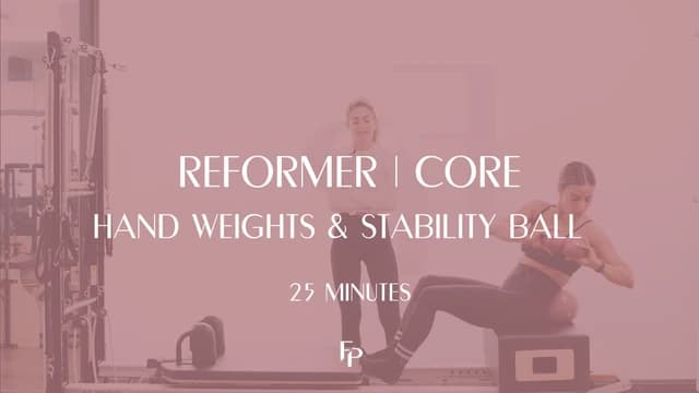 Preview of DAY 1 - 25 Min Reformer | Core Challenge with Hand Weights & Stability Ball