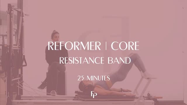 Preview of DAY 8 - 25 Min Reformer | Core Challenge with Ankle Weights & Block
